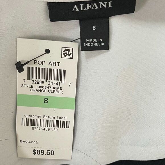 Alfani Color Block Shirt Dress - Picture 3 of 3